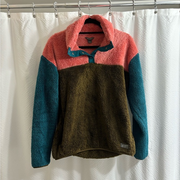 Eddie Bauer Jackets & Blazers - Eddie Bauer Fuzzy Quarter Button Up